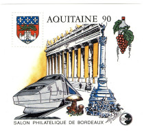 Bloc CNEP N° 12 : Aquitaine 1990. Rare, Voir Le Scan. Cote YT : 24 €, Maury : 28 €. - CNEP