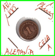 ALEMANIA – GERMANY - IMPERIO MONEDA DE COBRE DIAMETRO 17.5 Mm. DEL AÑO 1889 – CECA- A - KM-1  GOBERNANTE: GUILLERMO I - 1 Pfennig