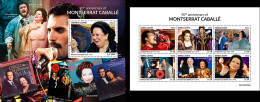 Sierra Leone 2023, Music, Opera, M. Caballe',  6val In BF+BF - Cantantes