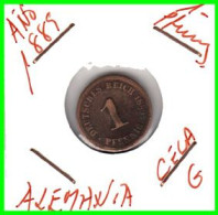 ALEMANIA – GERMANY - IMPERIO MONEDA DE COBRE DIAMETRO 17.5 Mm. DEL AÑO 1895 – CECA-G- KM-1  GOBERNANTE: GUILLERMO I - 1 Pfennig