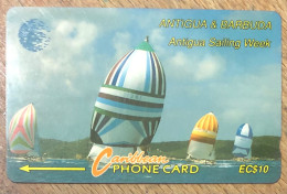 ANTIGUA & BARBUDA SAILING WEEK EC$ 10 CARIBBEAN CABLE & WIRELESS SCHEDA PREPAID TELECARTE TELEFONKARTE PHONECARD - Antigua U. Barbuda