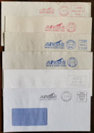 BRD-Privatpost 6 Briefe AiVOS Mit 5 Versch. Orten ( Paket 2) - Private & Local Mails