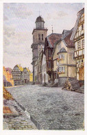 Lauterbach Hessen - Marktplatz Blanc Künstlerkarte K.Lindegreen - Lauterbach