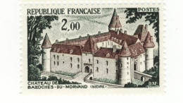 Château De Bazoches YT 1726 + D : Normal + GOMME MATE. Rare, Voir Le Scan. Cotes YT : 46.20 €, Maury N° 1726 + E : 51 €. - Neufs