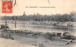 Asnières Sur Seine       92       Bords De La Seine  . Péniches         (voir Scan) - Asnieres Sur Seine