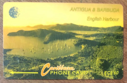 ANTIGUA & BARBUDA ENGLISH HARBOUR EC$ 60 CARIBBEAN CABLE & WIRELESS SCHEDA PREPAID TELECARTE TELEFONKARTE PHONECARD - Antigua And Barbuda