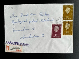 NETHERLANDS 1977 REGISTERED LETTER URMOND SINT ANTONIUSPLEIN TO AMSTERDAM 19-08-1977 NEDERLAND AANGETEKEND - Brieven En Documenten