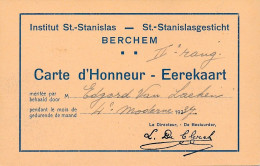 XB.250  BERCHEM - Institut St.-Stanislas… - Carte D'Honneur - 1937 - Berchem-Ste-Agathe - St-Agatha-Berchem