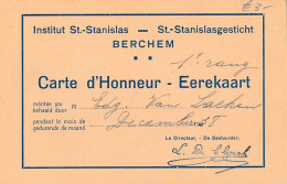 XB.252  BERCHEM - Institut St.-Stanislas… - Carte D'Honneur - 1938 - St-Agatha-Berchem - Berchem-Ste-Agathe