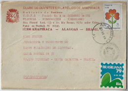 Brazil 1979 Cover Arapiraca - Blumenau Stamp Brazilian Society Of Cardiology Carlos Chagas National Philately Exhibition - Brieven En Documenten