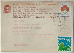 Brazil 1979 Cover Arapiraca - Blumenau Stamp Brazilian Society Of Cardiology Carlos Chagas National Philately Exhibition - Storia Postale