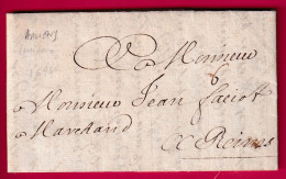 LETTRE DE AMIENS SOMME 1694 POUR REIMS LETTRE - ....-1700: Précurseurs