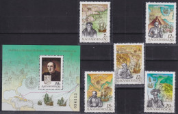 F-EX46119 HUNGARY MNH 1991 DISCOVERY OF AMERICA COLUMBUS CABOT PIZARRO CORTES.  - Christophe Colomb