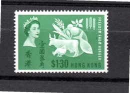 Hong Kong 1963 Hunger/Cow $1.30 Stamp (Michel 211) MNH - Ungebraucht