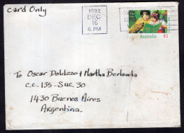 Australia - 1992 - Letter - Sent From Victoria To Argentina - Caja 1 - Lettres & Documents