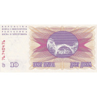 Bosnie-Herzégovine, 10 Dinara, 1992, 1992-07-01, KM:10a, NEUF - Bosnia And Herzegovina