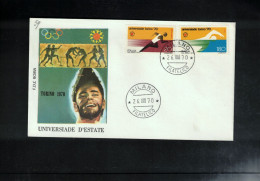 Italy / Italia 1970 Universiade Torino - Swimming,Athletics FDC - Schwimmen