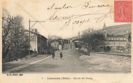 Limonest * 1906 * Entrée Du Bourg Du Village * Rails Ligne Chemin De Fer * Enfants - Limonest