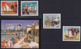 F-EX46172 BURKINA FASO MNH 1985 DISCOVERY COLON COLUMBUS SHIP.  - Christophe Colomb