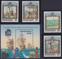 F-EX46168 BAHAMAS 1990 MNH DISCOVERY COLUMBUS COLON SHIP BARCOS.  - Cristóbal Colón