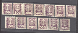 Dantzig  -  Taxe  :  Mi  15-25  **  Avec Les Variétés - Postage Due