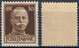 LUOGOTENENZA 1945 FRANCOBOLLO DA C. 30 EMISSIONE DI ROMA SENZA FASCI FILIGRANA CORONA - NUOVO MNH ** SASSONE 516 - Ungebraucht