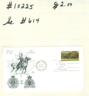 Mounted Police Montée; GRC / RCMP; Gendarmerie; Sc. # 614; Pli Premier Jour / First Day Cover (10225) - Used Stamps