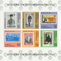 Turkey - 1981 The 100th Anniversary Of The Birth Of Kemal Ataturk.M/S MNH** - Neufs