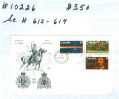 Mounted Police Montée; GRC / RCMP; Gendarmerie; Sc. # 612-614; Pli Premier Jour / First Day Cover (10226) - Oblitérés