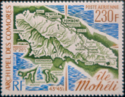 LP3972/62 - 1975 - COLONIES FRANÇAISES - COMORES - POSTE AERIENNE - ÎLE MOHELI - N°67 NEUF** - Aéreo