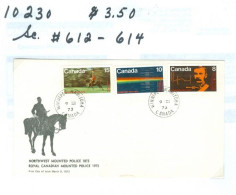 Mounted Police Montée; GRC / RCMP; Gendarmerie; Sc. # 612-614; Pli Premier Jour / First Day Cover (10230) - Used Stamps