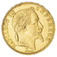 Second-Empire- 50 Francs Napoléon III Tête Laurée 1867 Strasbourg - 50 Francs (goud)