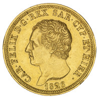 Royaume De Sardaigne-80 Lire Charles Félix 1826 Turin - Piémont-Sardaigne-Savoie Italienne