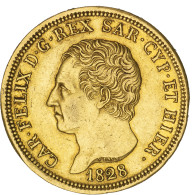 Royaume De Sardaigne-80 Lire Charles Félix 1828 Gênes - Piamonte-Sardaigne-Savoie Italiana