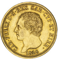 Royaume De Sardaigne-80 Lire Charles Félix 1828 Gênes - Piémont-Sardaigne-Savoie Italienne