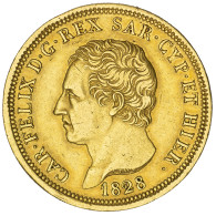 Royaume De Sardaigne-80 Lire Charles Félix 1828 Gênes - Piemont-Sardinien-It. Savoyen