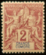 LP3972/65 - 1897 - COLONIES FRANÇAISES - GRANDE COMORE - N°2 NEUF* - Neufs