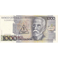 Billet, Brésil, 1 Cruzado Novo On 1000 Cruzados, 1989, KM:216b, NEUF - Brésil