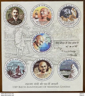 INDIA 2018 Mahatma Gandhi Round Odd Shaped Stamps 7v MS Miniature Sheet MNH P.O Fresh & Fine - Nuevos
