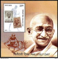 INDIA 2013 Mahatma Gandhi Philately Day Stamp-on-stamp Miniature Sheet MS MNH P.O Fresh & Fine - Nuevos