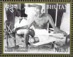 Bhutan 2019 150th Birth Anniversary Of Mahatma Gandhi Of India 1v Stamp MNH As Per Scan - Usines & Industries