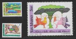 San Marino CEI 1267-69  1989 Natura E' Bello. Natura E' Utile, Mint Never Hinged - Nuovi