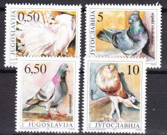 Yugoslavia Republic 1990 Birds Pigeons Mi#2425-2428 Mint Never Hinged - Neufs