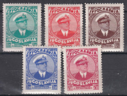Yugoslavia Kingdom, King Alexander 1935 Mi#315-319 Mint Hinged - Ongebruikt