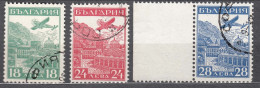 Bulgaria 1932 Airmail Airplanes Mi#249-251 Used - Oblitérés