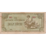 Myanmar, 1/2 Rupee, Undated (1942), TB - Myanmar