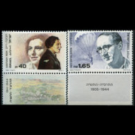 ISRAEL 1988 - Scott# 994-5 Executed Agents Tab Set Of 2 MNH - Unused Stamps (without Tabs)