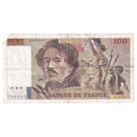 France, 100 Francs, Delacroix, 1990, C.174, B, Fayette:69bis.2c, KM:154e - 100 F 1978-1995 ''Delacroix''