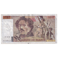 France, 100 Francs, Delacroix, 1990, S.174, TB, Fayette:69bis.2c, KM:154e - 100 F 1978-1995 ''Delacroix''