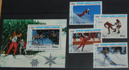 MAURITANIE 1987, Olympic Winter Games - Calgary 1988, Sports, Mi #912-5 + B69, Used - Inverno1988: Calgary